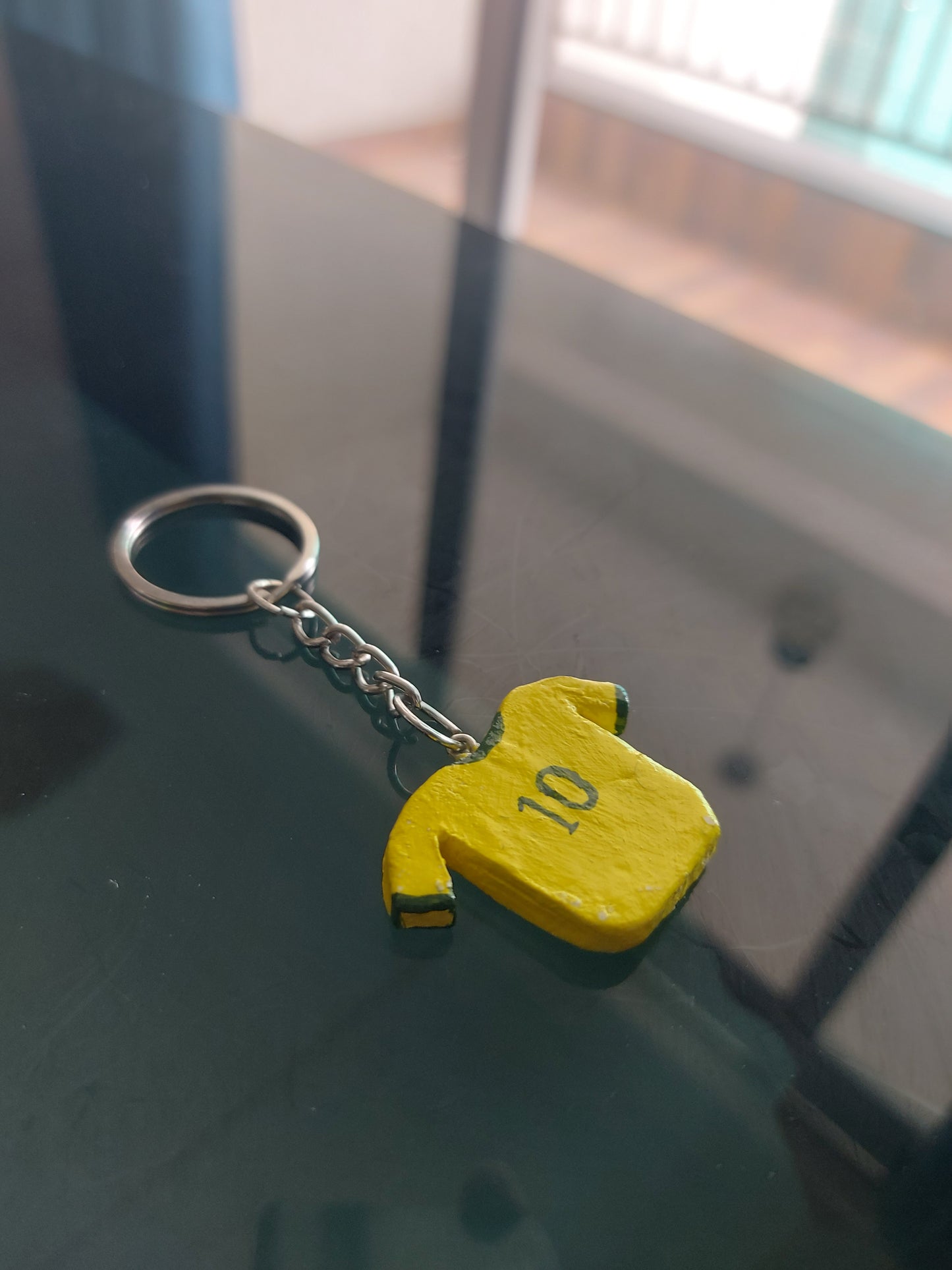 Handcrafted Football Jersey Keychain