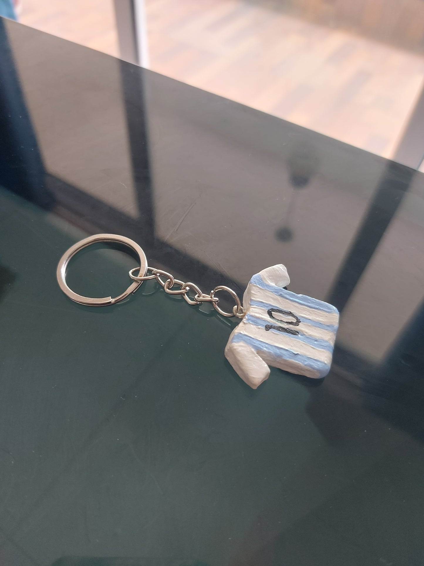 Handcrafted Football Jersey Keychain