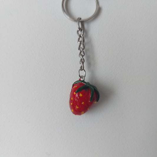 Strawberry Charm Keychain