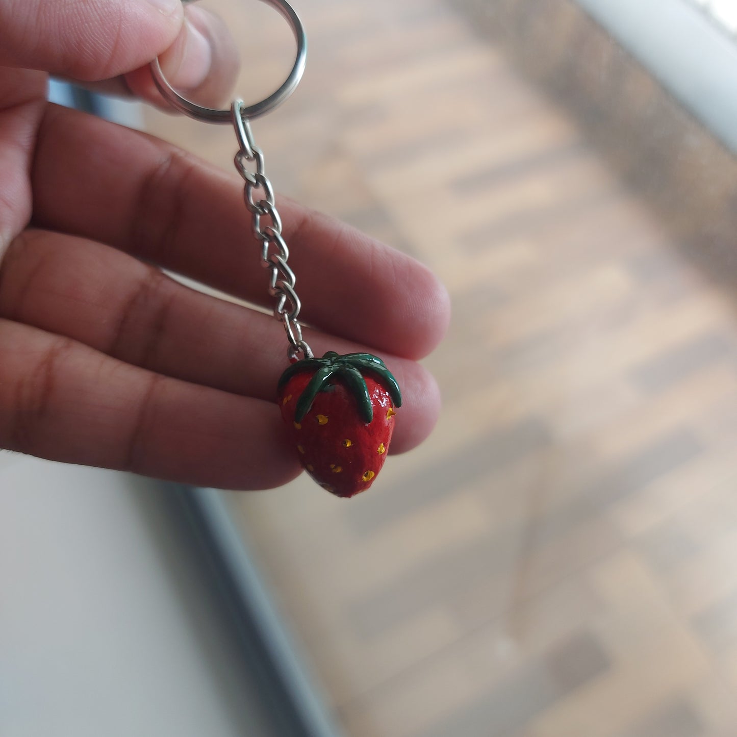 Strawberry Charm Keychain